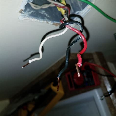 electrical box has red white and black wires|how to identify live and neutral wires.